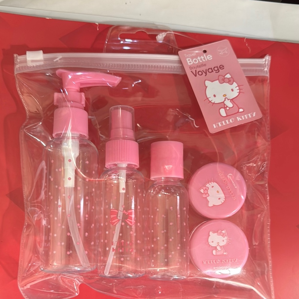 Hello Kitty Pink Travel Bottle Set